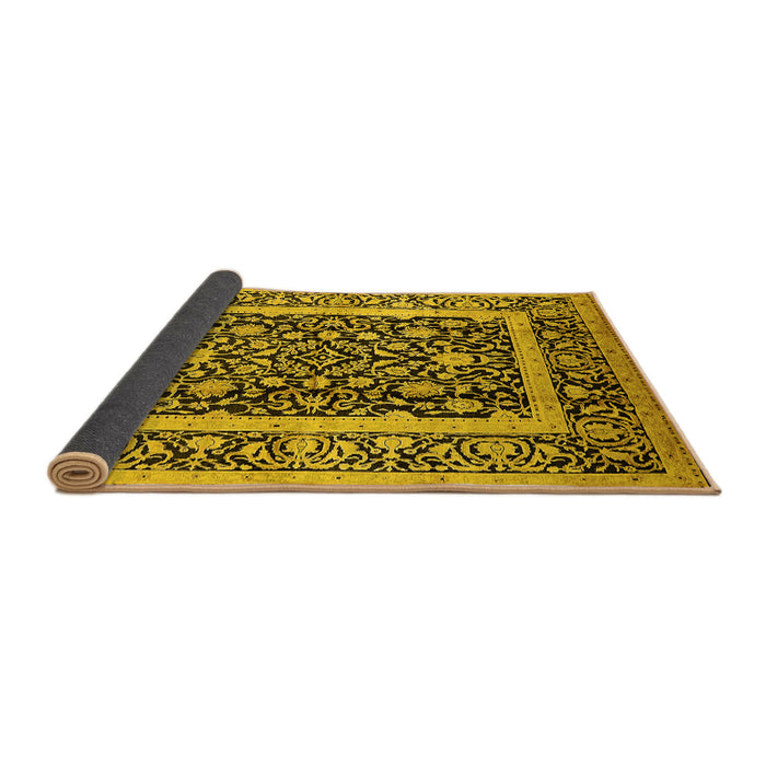 Sideview of Oriental Yellow Traditional Rug, urb530yw
