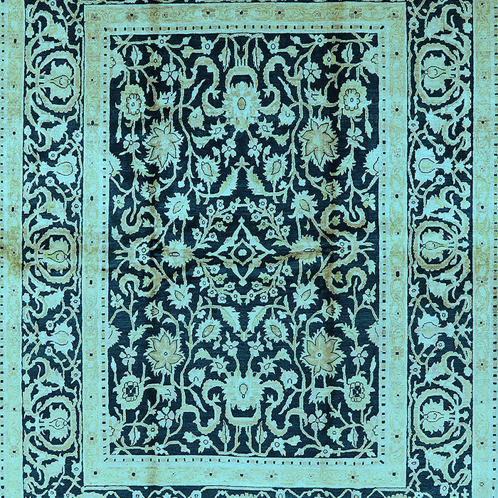 Oriental Light Blue Traditional Rug, urb530lblu