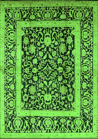 Oriental Green Traditional Rug, urb530grn