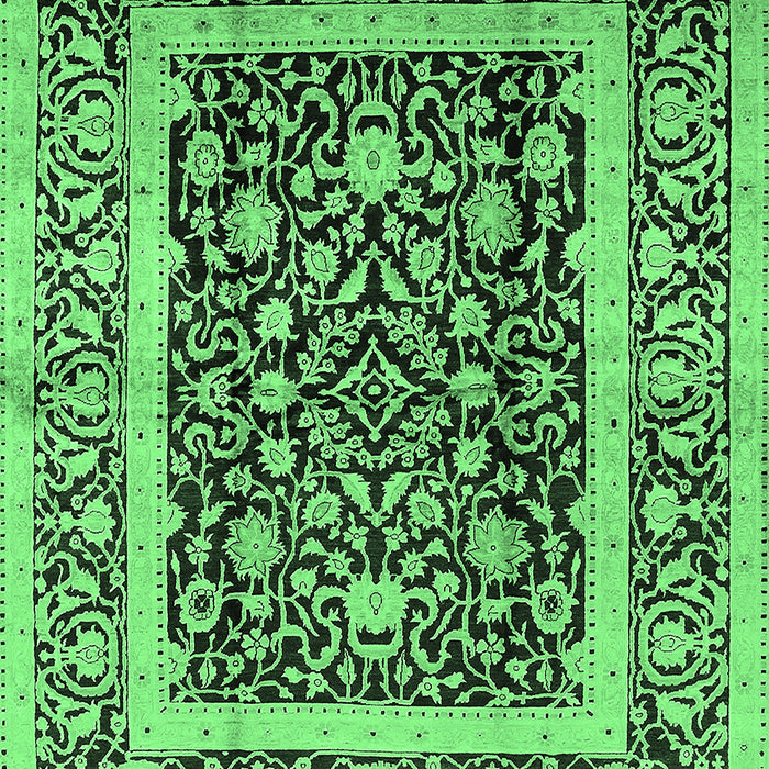Oriental Emerald Green Traditional Rug, urb530emgrn