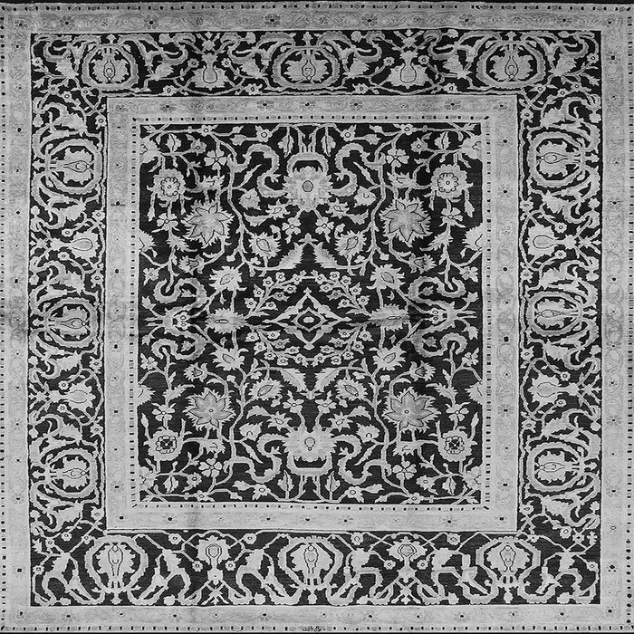 Square Oriental Gray Traditional Rug, urb530gry