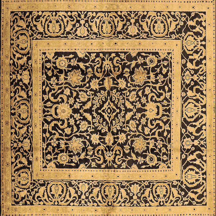 Square Oriental Brown Traditional Rug, urb530brn