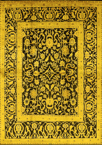 Oriental Yellow Traditional Rug, urb530yw