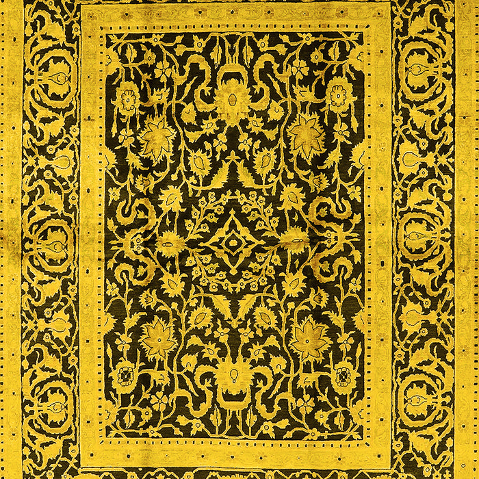 Oriental Yellow Traditional Rug, urb530yw