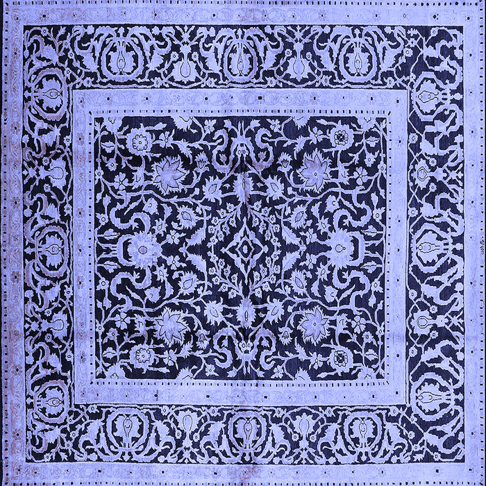 Square Oriental Blue Traditional Rug, urb530blu