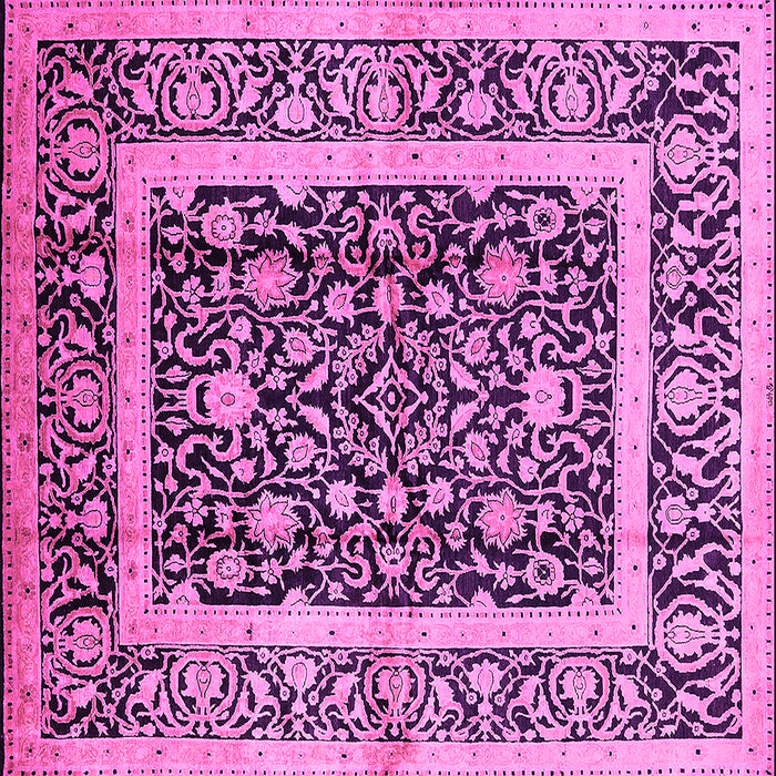 Square Oriental Pink Traditional Rug, urb530pnk
