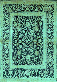 Oriental Turquoise Traditional Rug, urb530turq