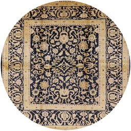 Round Machine Washable Industrial Modern Taupe Brown Rug, wshurb530