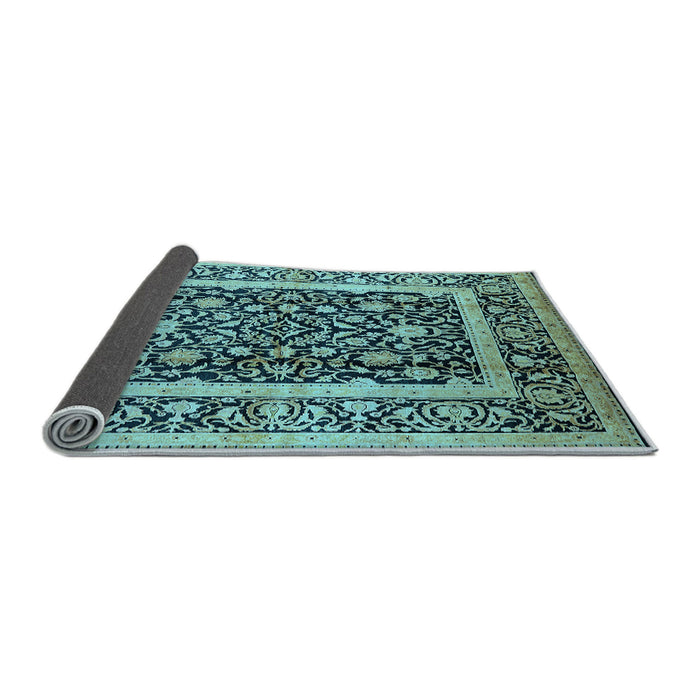 Sideview of Oriental Light Blue Traditional Rug, urb530lblu