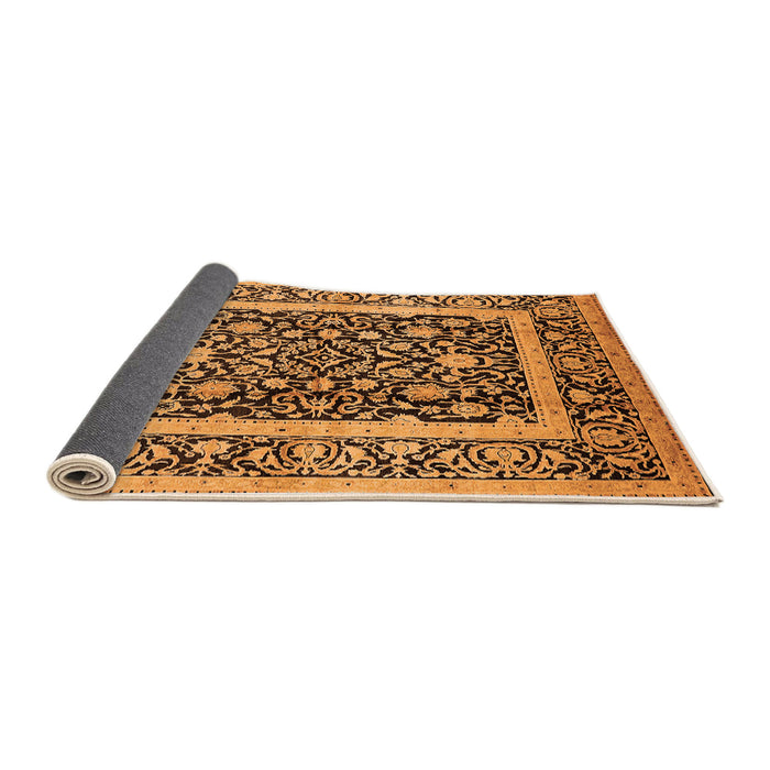 Sideview of Oriental Orange Traditional Rug, urb530org