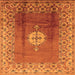 Square Oriental Orange Industrial Rug, urb531org