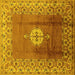 Square Oriental Yellow Industrial Rug, urb531yw