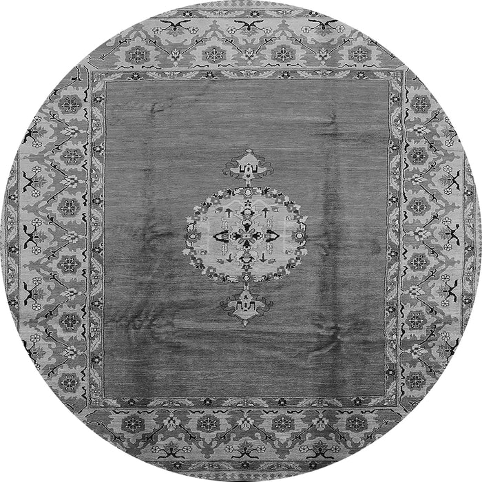 Round Oriental Gray Industrial Rug, urb531gry