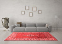 Machine Washable Oriental Red Industrial Rug, wshurb531red