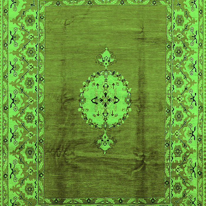 Machine Washable Oriental Green Industrial Area Rugs, wshurb531grn