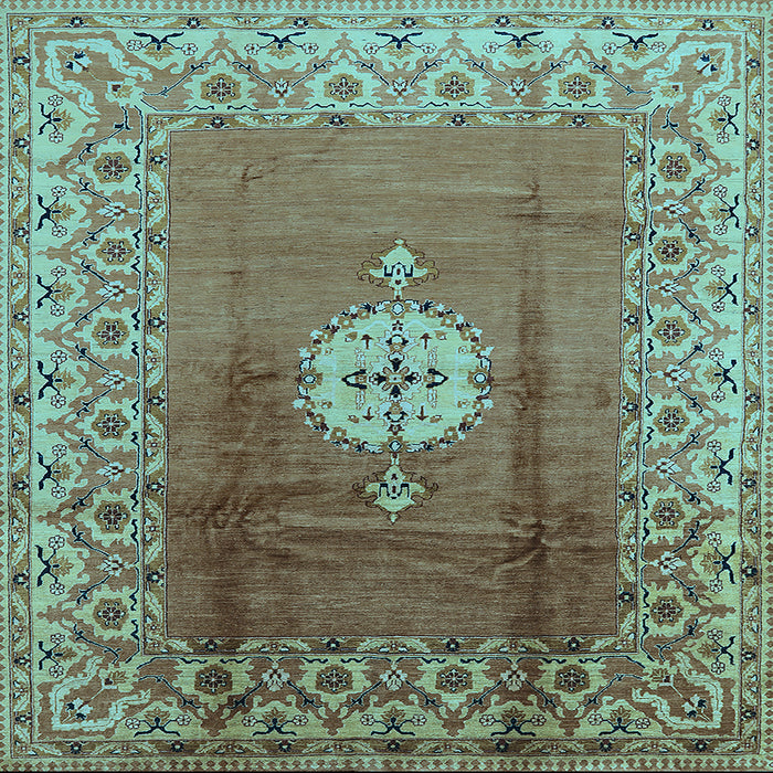 Square Oriental Light Blue Industrial Rug, urb531lblu