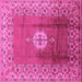 Square Oriental Pink Industrial Rug, urb531pnk