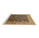 Sideview of Machine Washable Industrial Modern Orange Rug, wshurb532