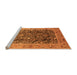 Sideview of Machine Washable Oriental Orange Traditional Area Rugs, wshurb532org