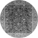 Round Oriental Gray Traditional Rug, urb532gry