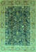 Oriental Turquoise Traditional Rug, urb532turq