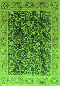 Oriental Green Traditional Rug, urb532grn