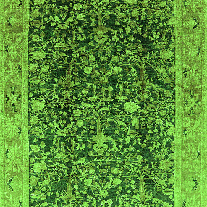 Oriental Green Traditional Rug, urb532grn