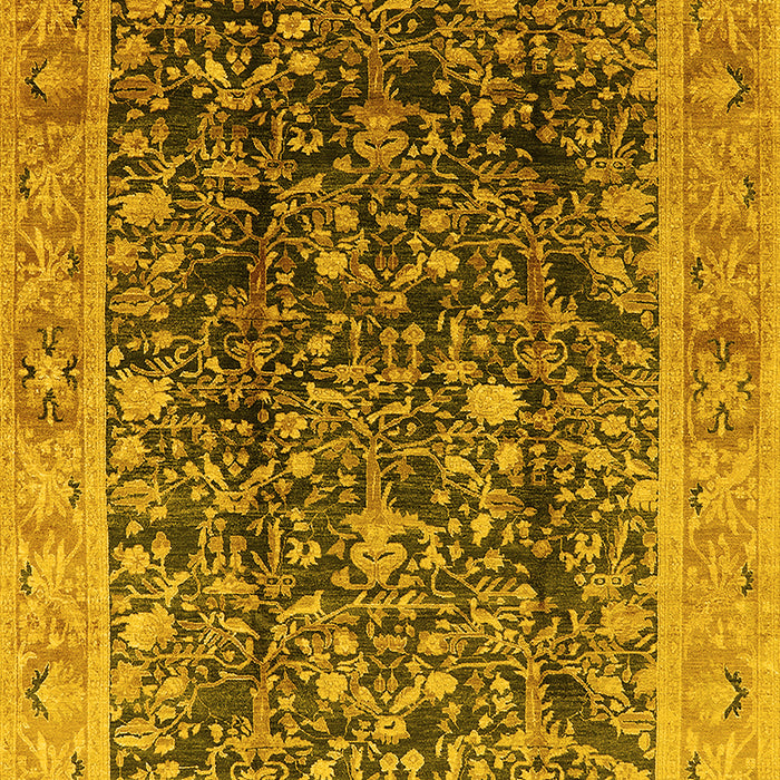 Oriental Yellow Traditional Rug, urb532yw