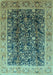 Oriental Light Blue Traditional Rug, urb532lblu