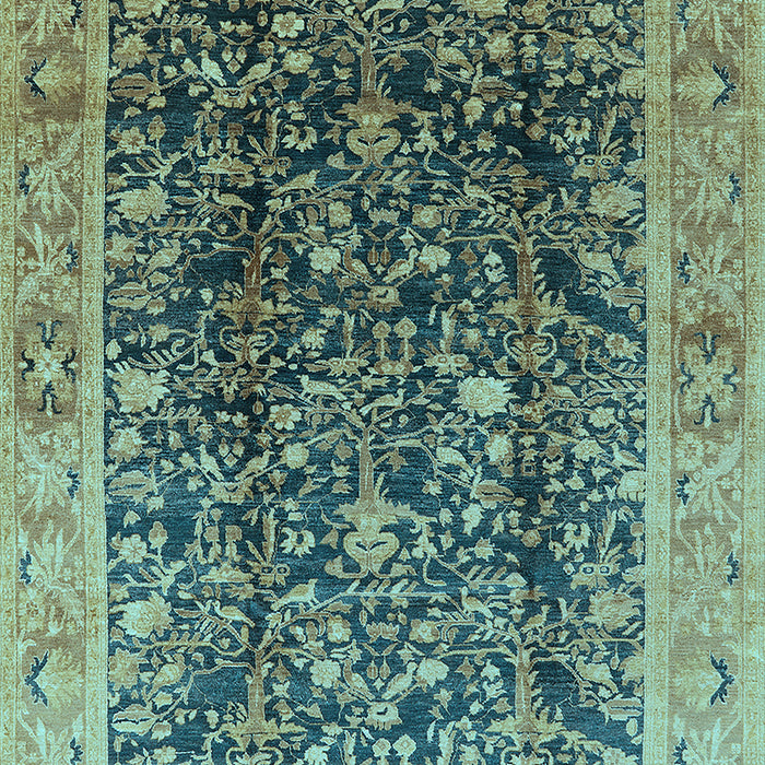 Oriental Light Blue Traditional Rug, urb532lblu