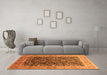 Machine Washable Oriental Orange Traditional Area Rugs in a Living Room, wshurb532org