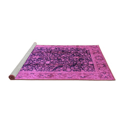 Sideview of Machine Washable Oriental Purple Traditional Area Rugs, wshurb532pur