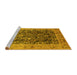 Sideview of Machine Washable Oriental Yellow Traditional Rug, wshurb532yw