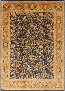 Mid-Century Modern Orange Oriental Rug, urb532