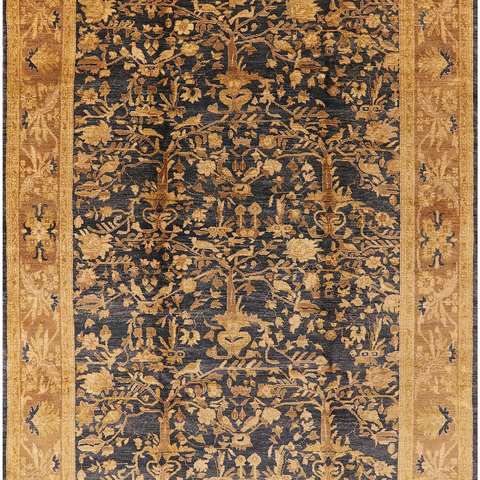 Mid-Century Modern Orange Oriental Rug, urb532