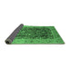 Sideview of Oriental Emerald Green Traditional Rug, urb532emgrn