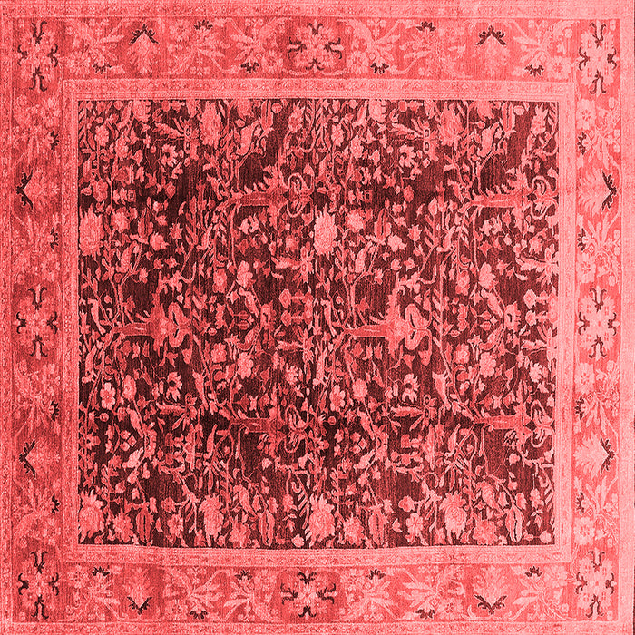 Machine Washable Oriental Red Traditional Rug, wshurb532red