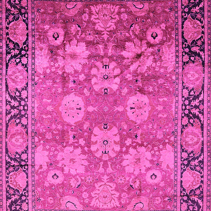 Machine Washable Oriental Pink Traditional Rug, wshurb533pnk
