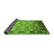 Sideview of Oriental Green Traditional Rug, urb533grn