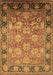 Machine Washable Oriental Brown Traditional Rug, wshurb533brn