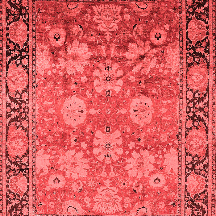 Machine Washable Oriental Red Traditional Rug, wshurb533red