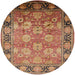 Round Machine Washable Industrial Modern Brown Sand Brown Rug, wshurb533