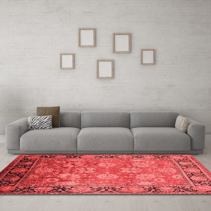 Traditional Red Washable Rugs