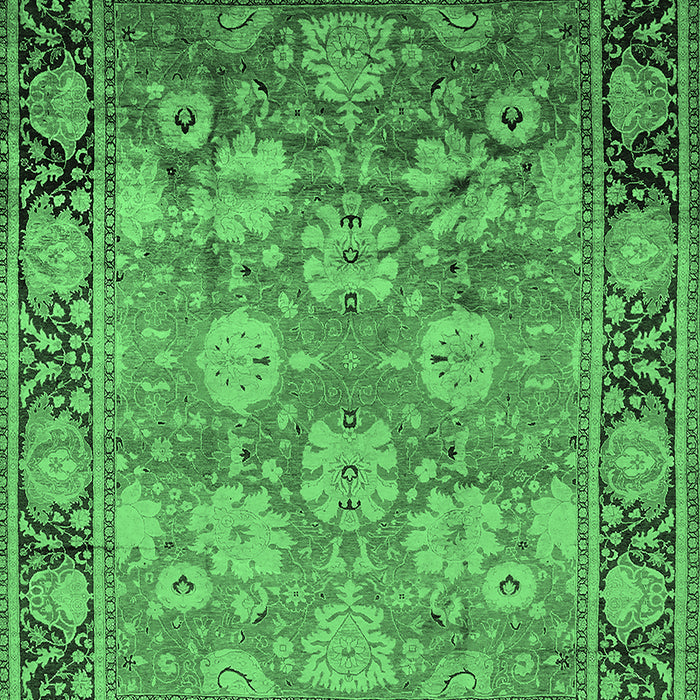 Oriental Emerald Green Traditional Rug, urb533emgrn