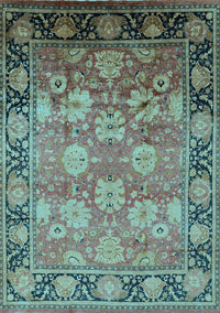 Oriental Light Blue Traditional Rug, urb533lblu