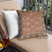 Front View of Mid-Century Modern Urban Square Brown Sand Brown Throw Pillow, 18 inch by 18 inch, pwurb533