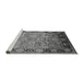 Sideview of Machine Washable Oriental Gray Traditional Rug, wshurb533gry