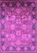 Machine Washable Oriental Purple Traditional Area Rugs, wshurb533pur