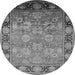 Round Oriental Gray Traditional Rug, urb533gry