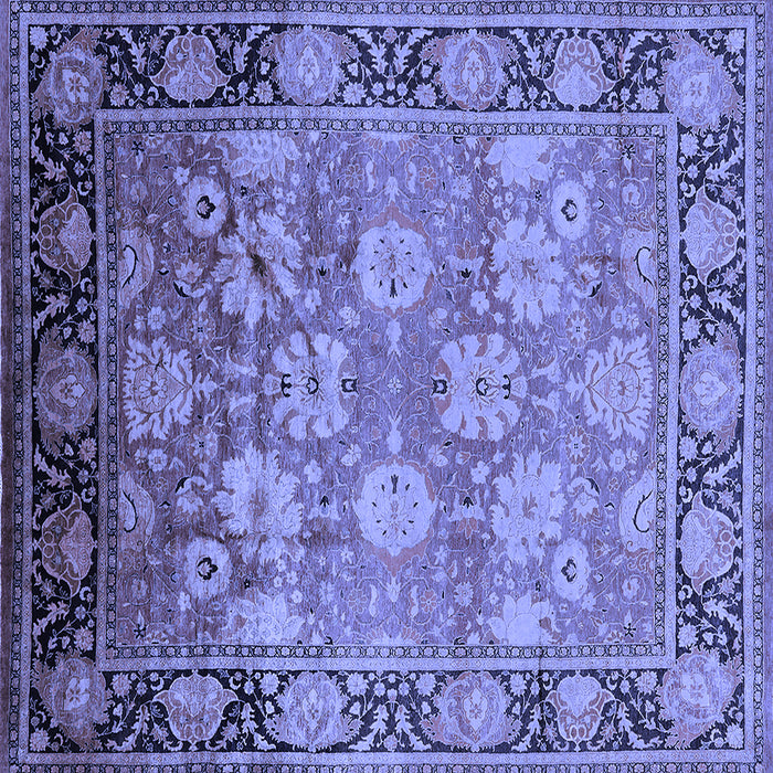 Square Oriental Blue Traditional Rug, urb533blu